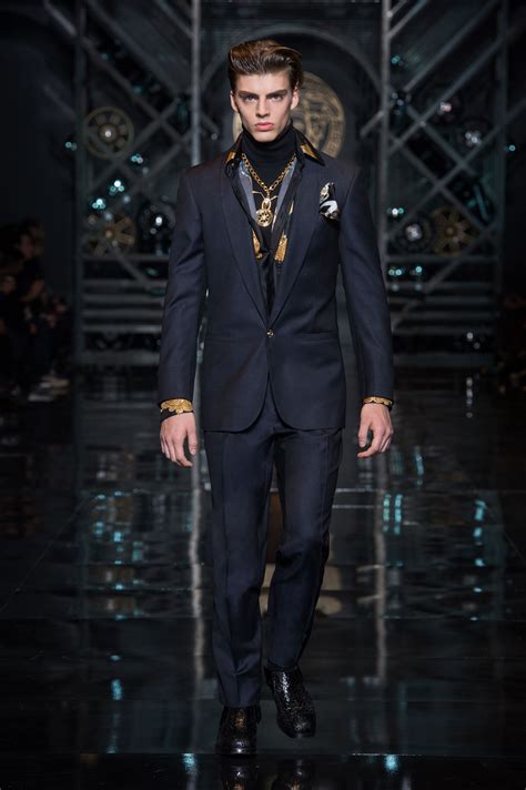 versace model curly man|versace men's dresses.